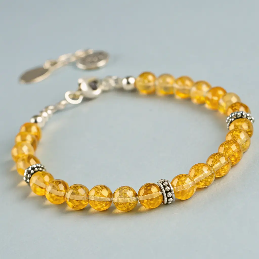 Citrine and Silver Bracelet