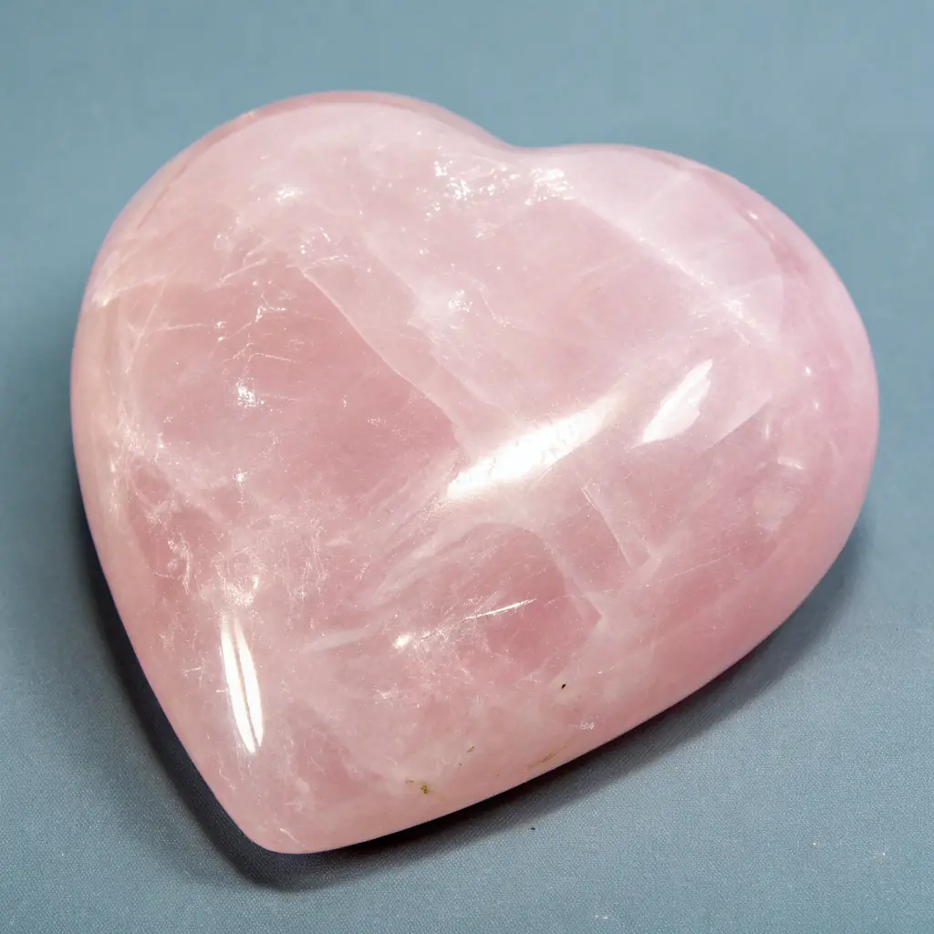 Polished Rose Quartz Heart